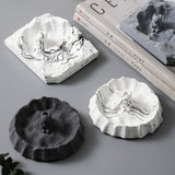 astronaut ashtray cement outdoor ash tray cute cool square heavy modern white gray blue nasa