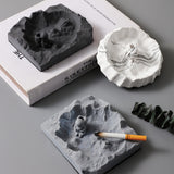 astronaut ashtray cement outdoor ash tray cute cool square heavy modern white gray blue nasa