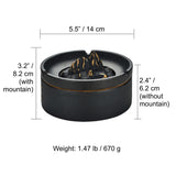 ceramic ashtray with lid size dimensions compact ashtray