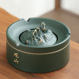 green ashtray with lid decorative ceramic ashtray modern style