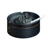 black ashtray with lid minimalist ceramic ashtray premium look