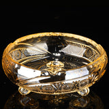 ashtray crystal glass gold outdoor ash tray large heavy