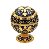 Vintage Outdoor Ashtray Flip Lid Rose Carving Zinc Alloy