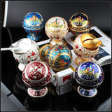 Vintage Outdoor Ashtray Flip Lid Rose Carving Zinc Alloy