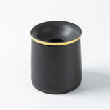 ashtray with funnel lid cool ash tray ceramic pottery clay home decor handmade decorative windproof covered lidded black
