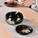 outdoor ashtray with lid black ceramic ash tray large