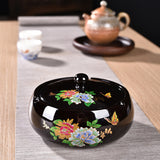 outdoor ashtray with lid black ceramic ash tray large