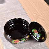 outdoor ashtray with lid black ceramic ash tray large