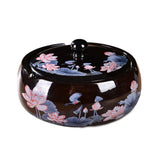 outdoor ashtray with lid black ceramic ash tray large
