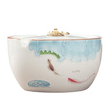 ashtray with lid handmade outdoor ash tray ceramic smokeless hand painted
