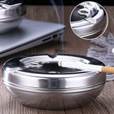 ashtray with lid metal ash tray stainless steel silver