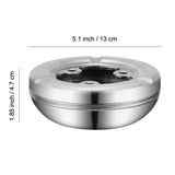 ashtray with lid metal ash tray stainless steel silver