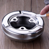 ashtray with lid metal ash tray stainless steel silver