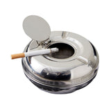 outdoor ashtray with lid metal ash tray flip lid stainless steel rustless smokeless windproof large for patio