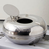 outdoor ashtray with lid metal ash tray flip lid stainless steel rustless smokeless windproof large for patio