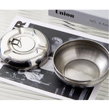 outdoor ashtray with lid metal ash tray flip lid stainless steel rustless smokeless windproof large for patio