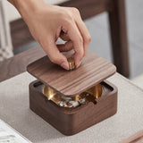 outdoor ashtray with lid ash tray walnut beech elegant