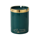 ashtray with lid outdoor ash tray windproof smokeless ceramic gold patterns