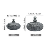astronaut ashtray with lid cement black gray outdoor ash tray