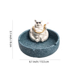ceramic cute pig ashtray bossy smoking piggy ash tray cigarette sunglasses cool blue 