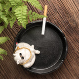 ceramic cute pig ashtray bossy smoking piggy ash tray cigarette sunglasses cool black