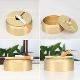 brass ashtray with lid metal ash tray gold outdoor