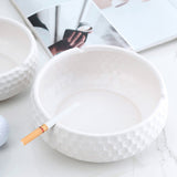 ceramic ashtray for outdoor windproof ash tray black white hammered surface