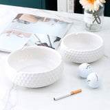 ceramic ashtray for outdoor windproof ash tray black white hammered surface