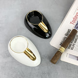 outdoor cigar ashtray ash tray minimalist white black gold portable