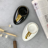 outdoor cigar ashtray ash tray minimalist white black gold portable