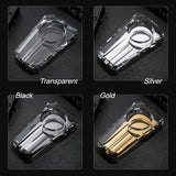 Crystal glass cigar ashtray color options in Transparent, Silver, Black and Gold