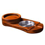 cigar ashtray wooden ash tray whiskey coaster round wood