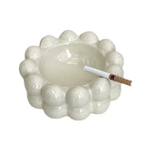 cool cute ceramic ashtray nordic unique balls cream white silver plated outdoor modern contemporary
