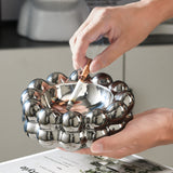 cool cute ceramic ashtray nordic unique balls cream white silver plated outdoor modern contemporary silver