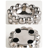 cool cute ceramic ashtray nordic unique balls cream white silver plated outdoor modern contemporary silver