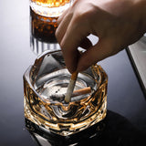 cool crystal lead free glass ashtray outdoor ash tray amber