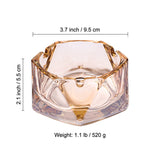 cool crystal lead free glass ashtray outdoor ash tray amber