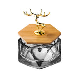 Cool Glass Ashtray with Lid Smokeless Covered Lidded Ash Tray Cute gray