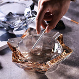 Glass Ashtray Star Petal Shape Large Crystal Ash Tray Outdoor