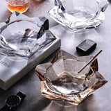 Glass Ashtray Star Petal Shape Large Crystal Ash Tray Outdoor