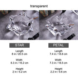 Glass Ashtray Star Petal Shape Large Crystal Ash Tray Outdoor