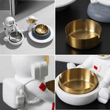 cute astronaut ashtray with lid resin outdoor ash tray nasa
