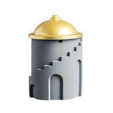 cute fortress ashtray with lid cool cement ash tray covered lidded windproof smokeless modern creative gray 