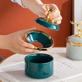 cute nordic ashtray with lid cool ceramic outdoor ash tray gold deer elk smokeless luxury covered lidded windproof green