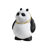 cute panda ashtray with lid cool cement animal ash tray covered windproof smokeless animal