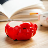 outdoor ashtray cool cute ceramic pig ashtray yellow pink white red ash tray windproof handmade home decor decorative piggy piglet abundance pottery porcelain