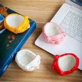 outdoor ashtray cool cute ceramic pig ashtray yellow pink white red ash tray windproof handmade home decor decorative piggy piglet abundance pottery porcelain