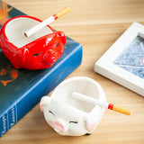 outdoor ashtray cool cute ceramic pig ashtray yellow pink white red ash tray windproof handmade home decor decorative piggy piglet abundance pottery porcelain
