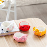outdoor ashtray cool cute ceramic pig ashtray yellow pink white red ash tray windproof handmade home decor decorative piggy piglet abundance pottery porcelain
