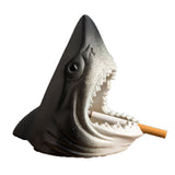 cute animal shark ashtray ceramic ash tray blue gray windproof decorative cool 